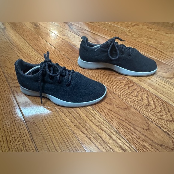 ALLBIRDS Wool Runners Charcoal Grey Merino Wool Knit Sneakers Womens 9 - Picture 5 of 7